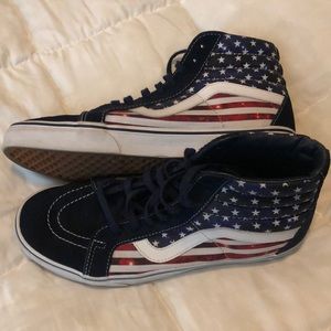 VANS - Patriotic American flag -Mens Size 10